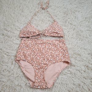 Aerie High Waisted Bikini in Peach